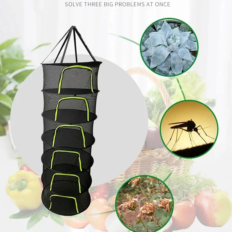 Multi-Layer Herb & Plant Drying Rack with Mesh Net for Herbs Flowers and Buds