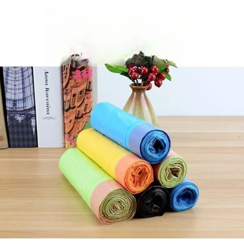 Drawstring Trash Bags 75 Count - Strong Leak-Proof Waste Disposal for Home & Kitchen