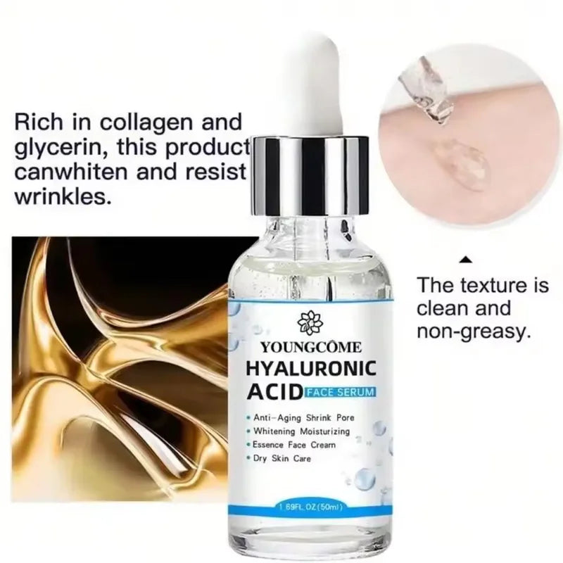 Hyaluronic Acid Facial Serum for Hydrating Brightening & Skin Smoothness