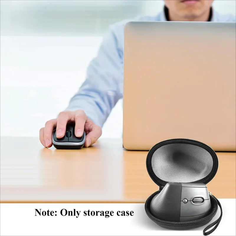 Ergonomic Vertical Mouse Carrying Case with Travel Storage Box for Logi Wireless Mouse
