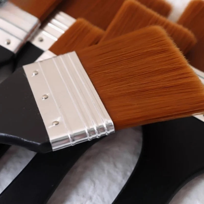 Nylon Painting Brush Set - Hand-Painted Acrylic, Oil & Gouache Brushes