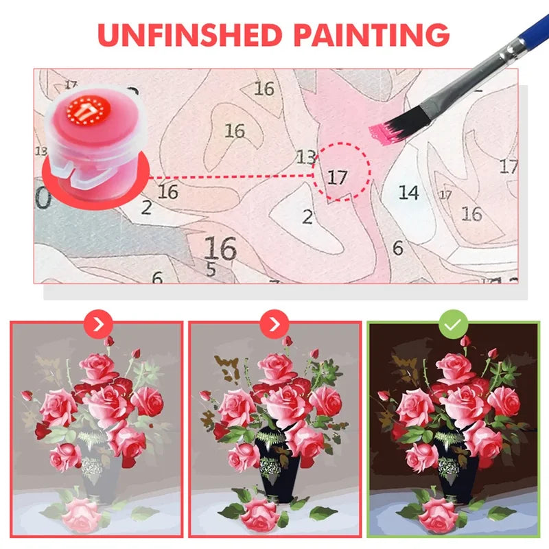 DIY Painting by Numbers Kit Wall Art for Living Room Home Decor