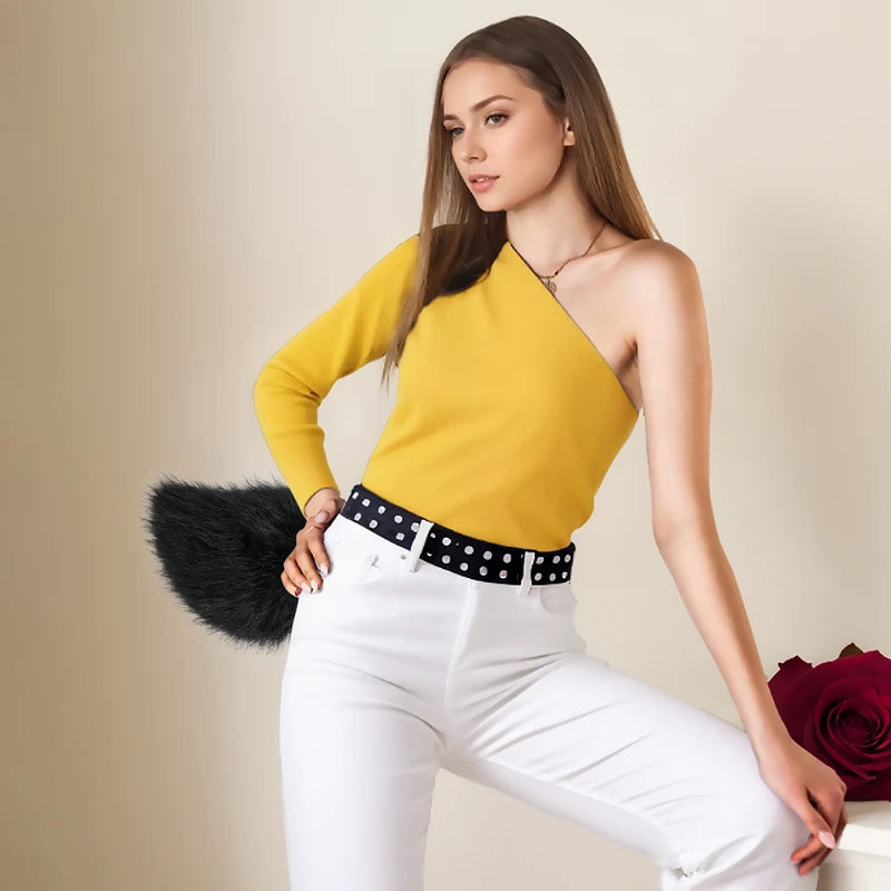 Plush Faux Fur Bunny Tail Cosplay Accessory for Halloween and Easter Costumes