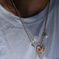 Handmade Knotted Rope Heart Pendant Necklace with Star Pearl for Women - Fashion Jewelry