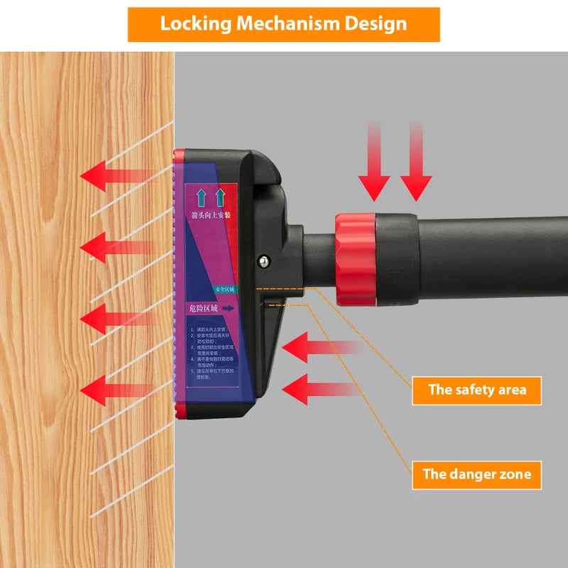 Adjustable Pull-Up Bar with Level Gauge 69-92cm Heavy Duty Doorway Fitness Equipment