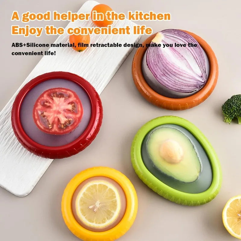 Fresh Fruit Storage Box - Reusable Silicone Fruit Saver Containers