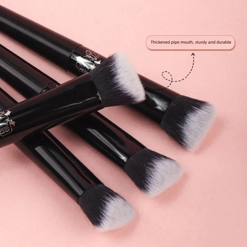 Makeup Brush Set - Soft Fiber Eye Shadow, Foundation, Blush, Concealer, Elegant Black Handle