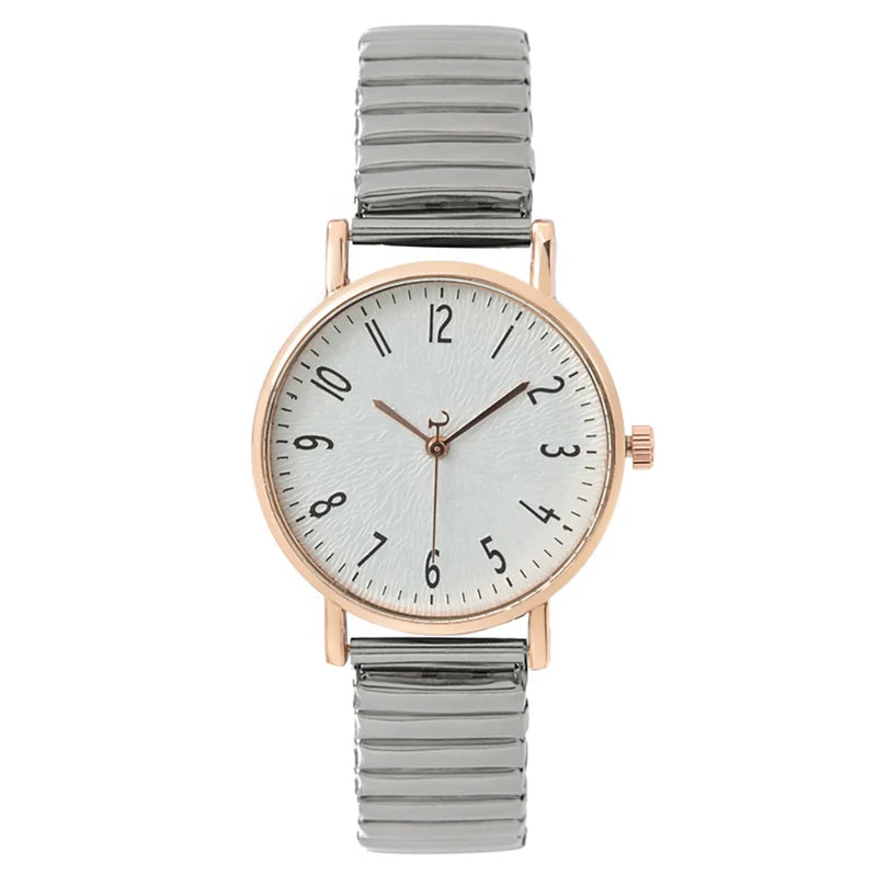 Women's Digital Quartz Watch Casual Stainless Steel Stretch Band - Multiple Colors
