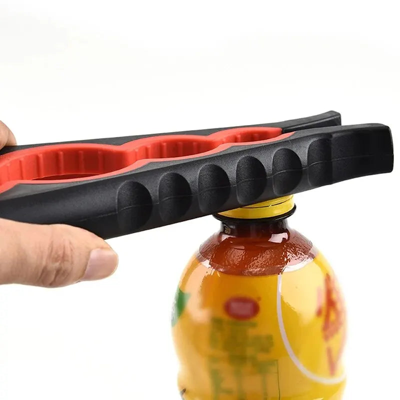 Multi-Functional 4-in-1 Can & Bottle Opener with Anti-Slip Handle, Durable Aluminum