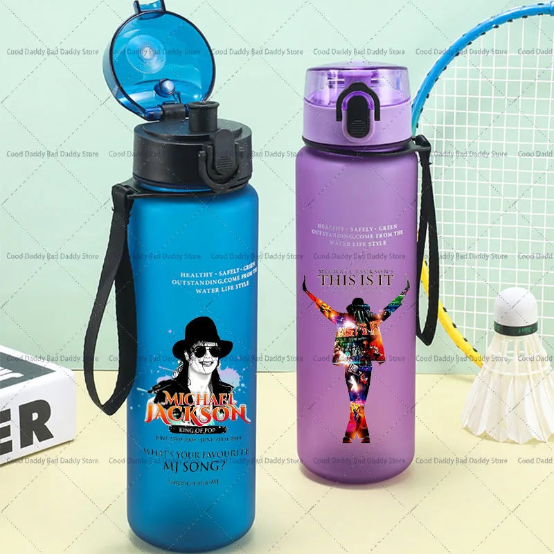 Kids Water Bottle with Michael Jackson Design Portable Outdoor Sports Hydration