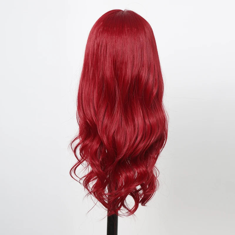 Long Wavy Synthetic Wig with Natural Hairline for Daily & Party Wear