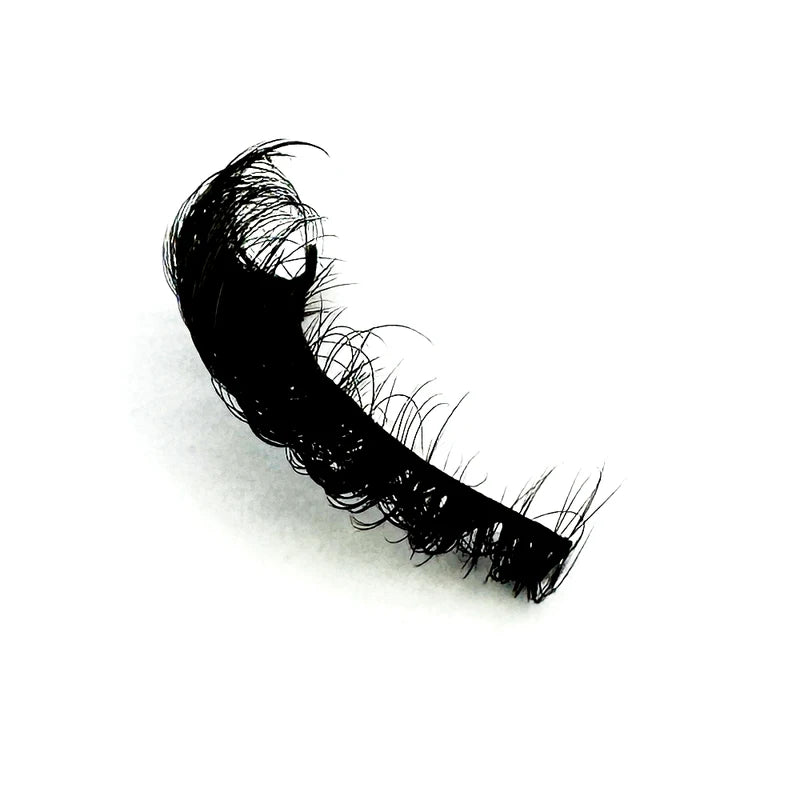 3D Natural False Eyelashes with D Curl Fluffy Style - Wispy Cross 5 Pairs