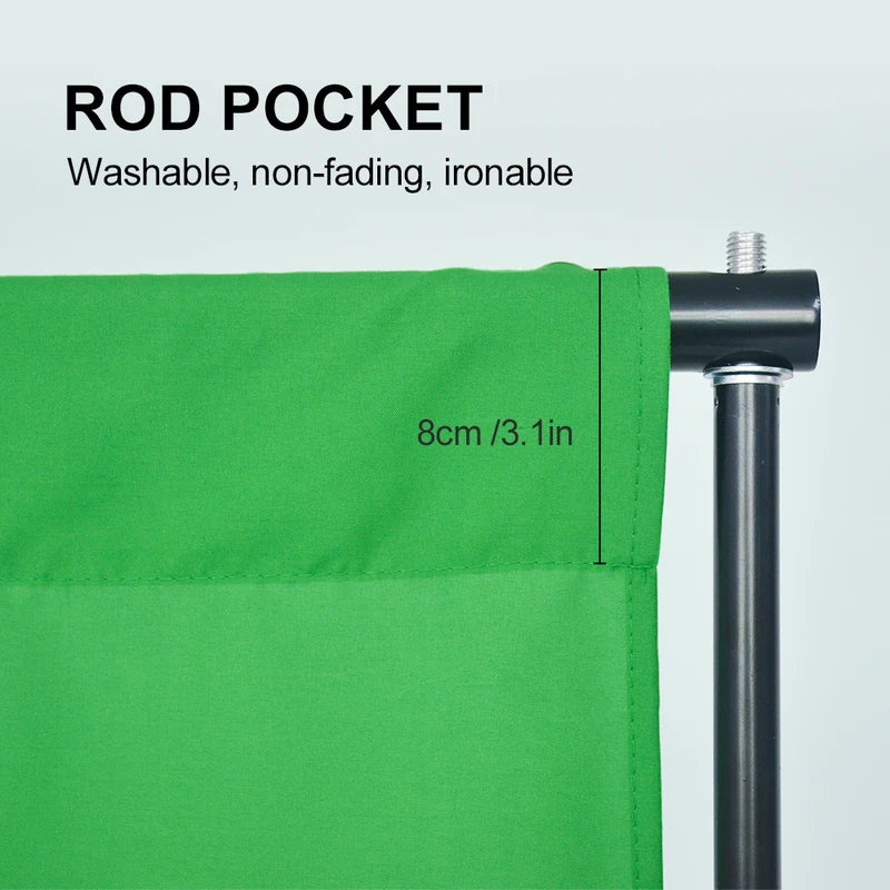 Photography Backdrop Cloth - Green, White, Blue, Green Screen Chroma Key Muslin Studio Background