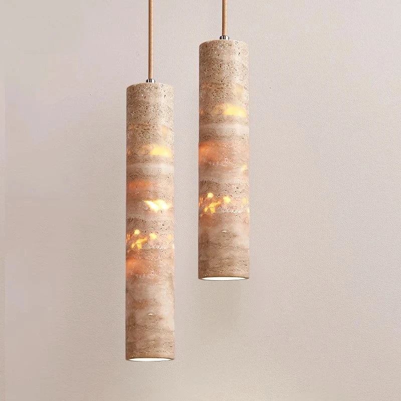 Marble LED Pendant Light Fixture for Kitchen & Restaurant - Luxury Strip Chandelier