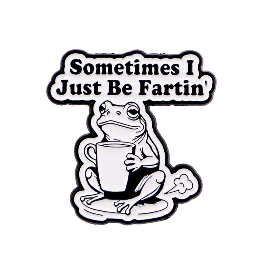 Funny Frog Enamel Pin Lapel Badge for Bags & Clothing - Gift Idea