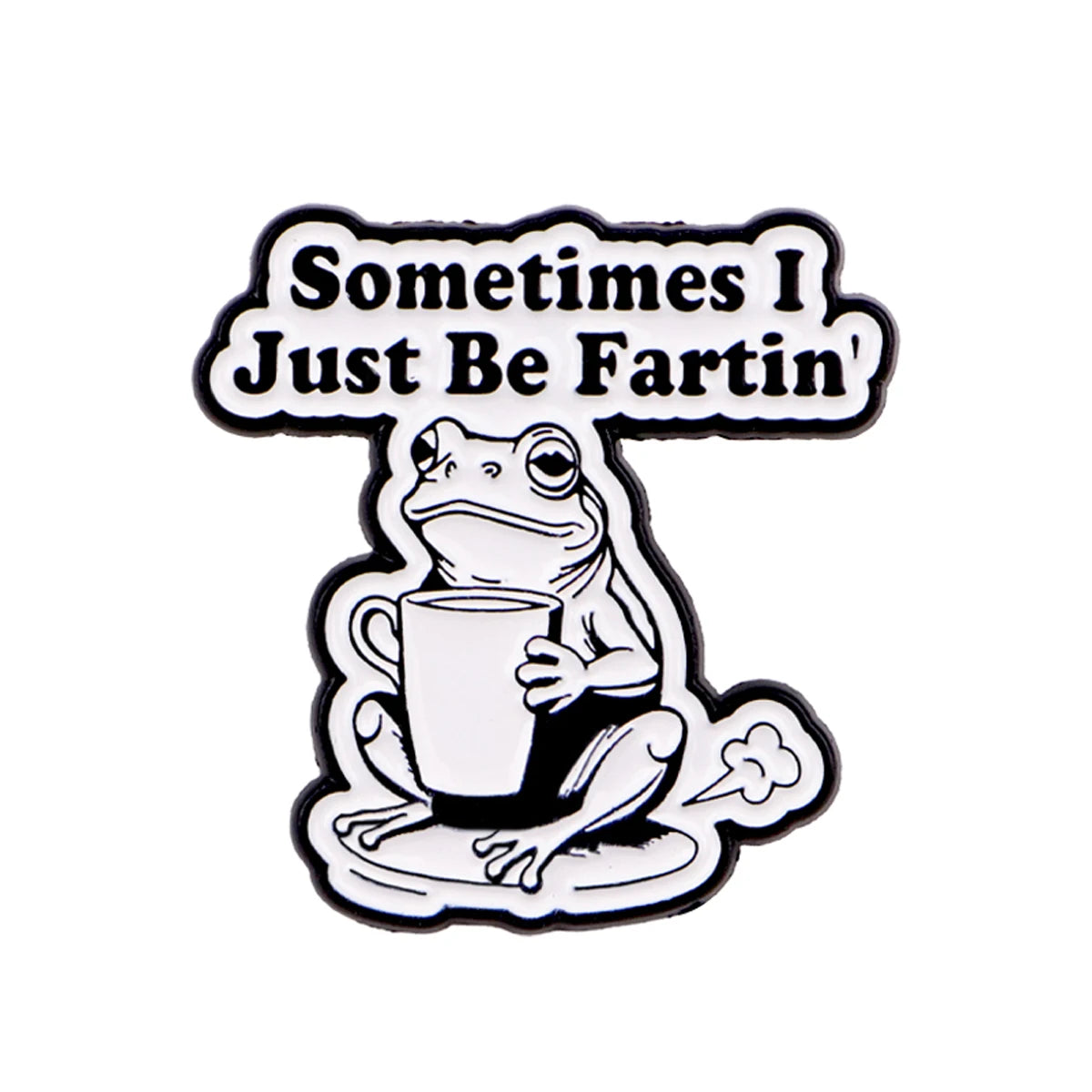 Funny Frog Enamel Pin Lapel Badge for Bags & Clothing - Gift Idea
