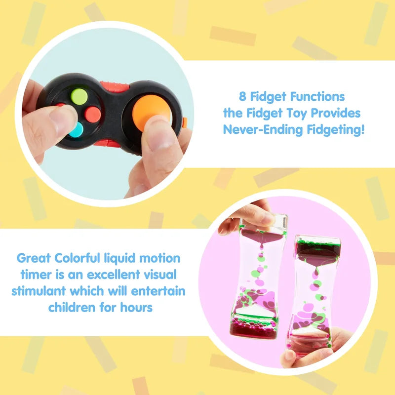 Sensory Fidget Toys Set for Kids and Adults - Stress Relief and Autism Toys, Party Favors, Classroom Prizes, 60 Pieces