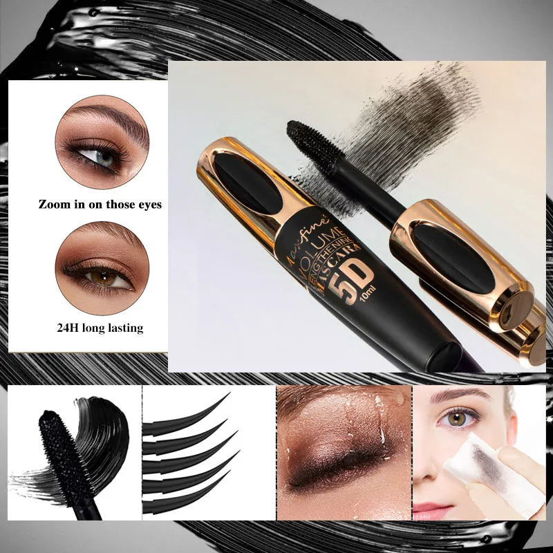 3D Waterproof Eye Black Stick - Smudge-Resistant, Durable, Thick & Curly Finish