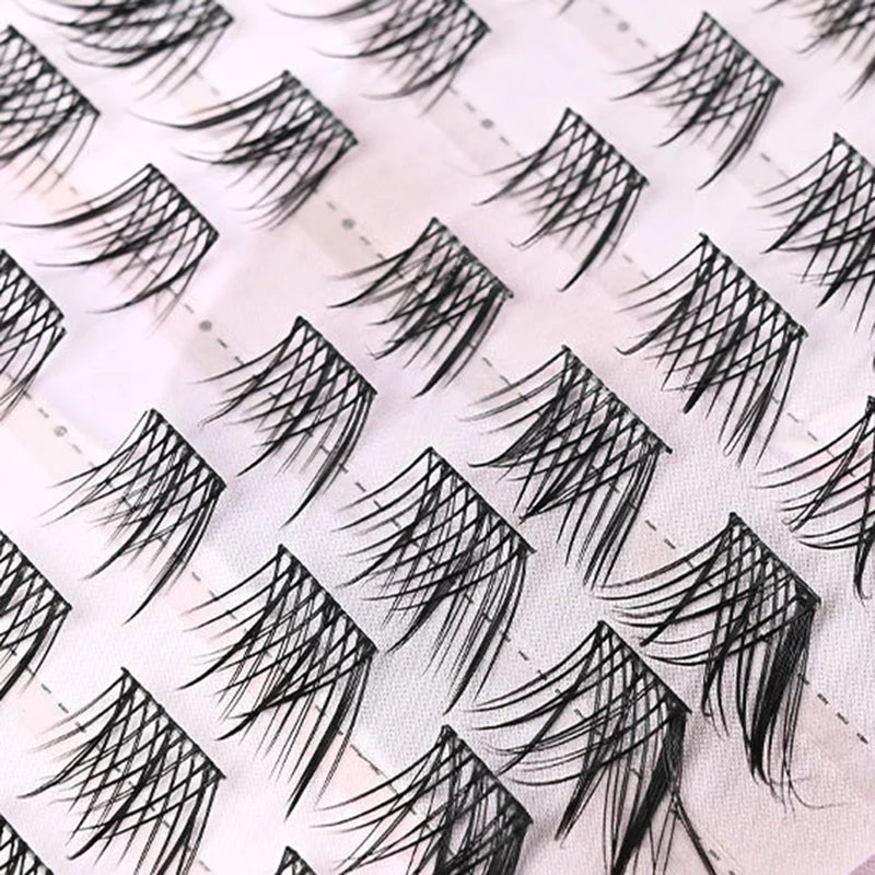 Dense False Eyelash Clusters 8-12mm Natural Volume for DIY Lash Extensions