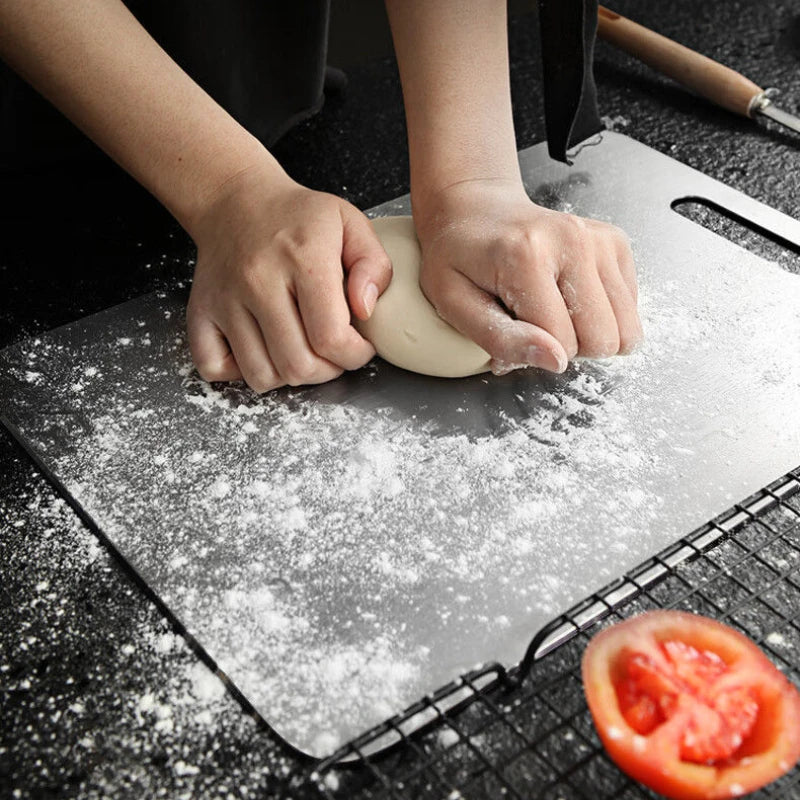 Stainless Steel Cutting Board Antibacterial Kitchen Chopping & Dough Board