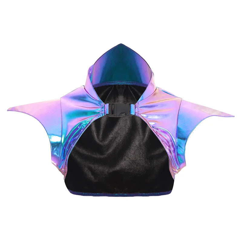 Gothic Punk Metallic Shoulder Shrug Cape for Stage Costume Women Halloween