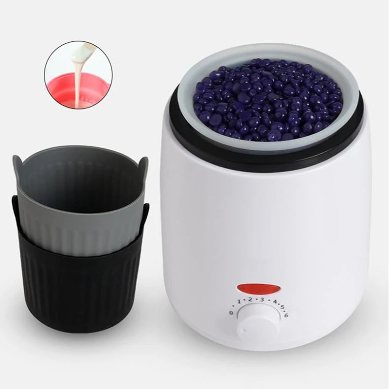 Reusable Silicone Wax Warmer Bowls with Stirring Stick for Hair Removal