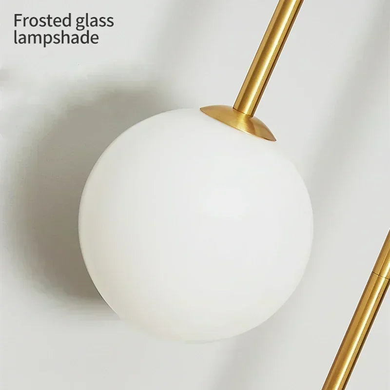Modern Wall Light Lamp with Glass Ball LED Sconce for Bedroom & Living Room