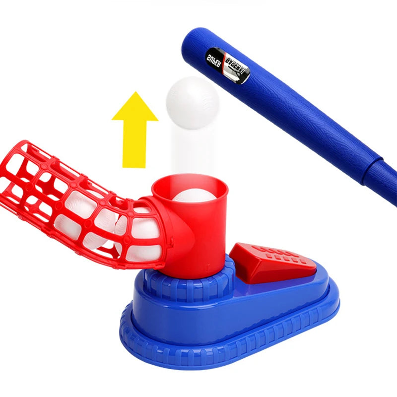 Adjustable Automatic Baseball Pitching Machine Kids Outdoor Sports Toy Set