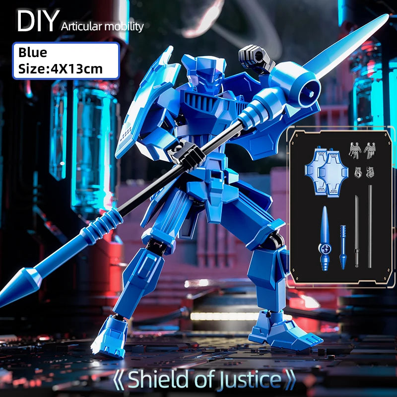Multi-Jointed Movable Robot Warrior Toy - 3D Printed Knight Figurine for Kids & Adults