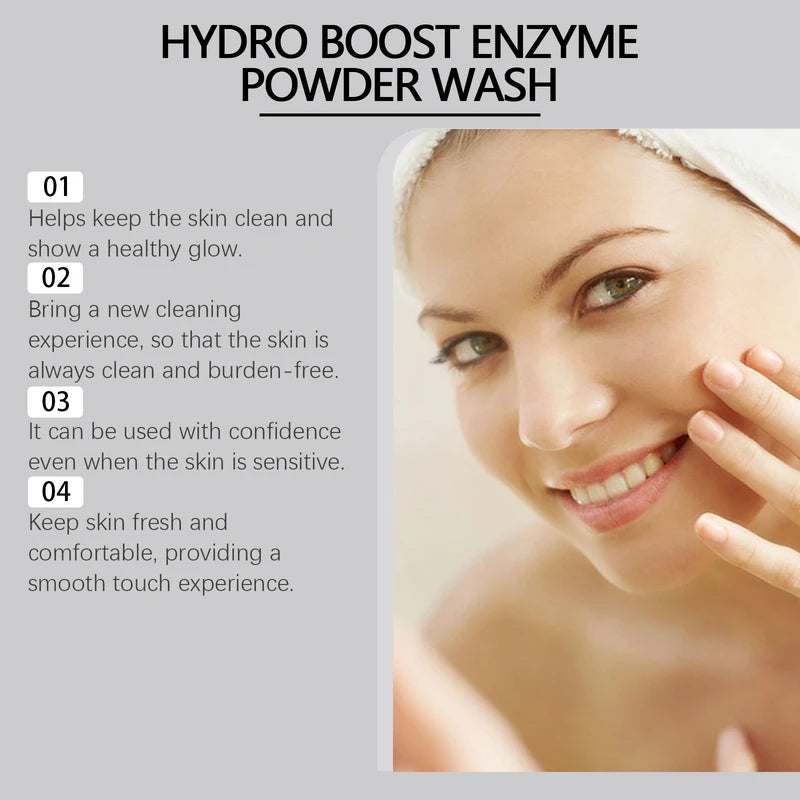 Gentle Enzyme Face Powder Wash for Oil Control & Brightening - Deep Cleansing, Blackhead Removal