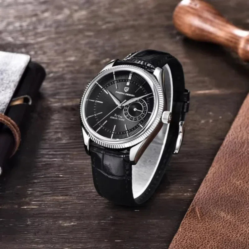 Men's Luxury Quartz Watch 40mm Stainless Steel Waterproof Business Timepiece
