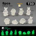 Easter Rabbit Figurine Set - Cute DIY Home Decor for Fairy Garden & Miniature Displays