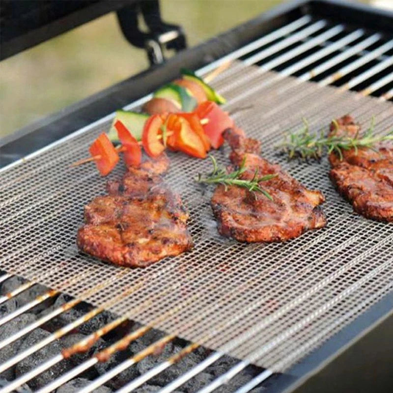 Barbecue Grill Mesh Mats Food Grade High Temperature Resistant Cuttable Liners