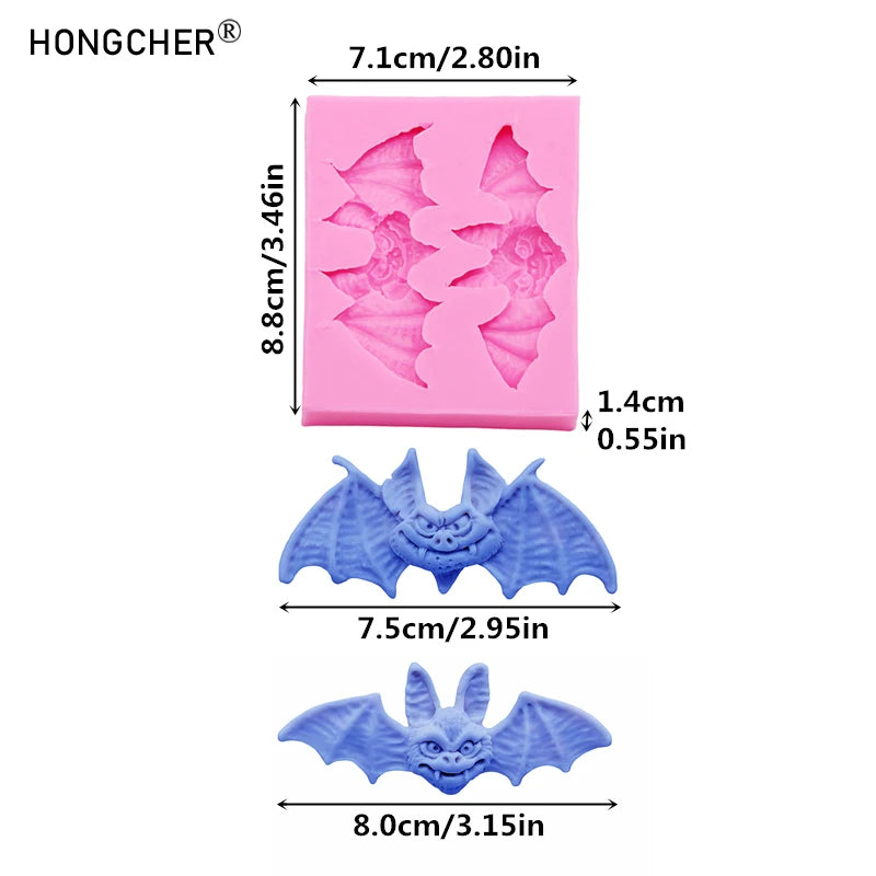 Halloween Bat Silicone Mold for Cake Decorating Resin Crafts Food-Grade