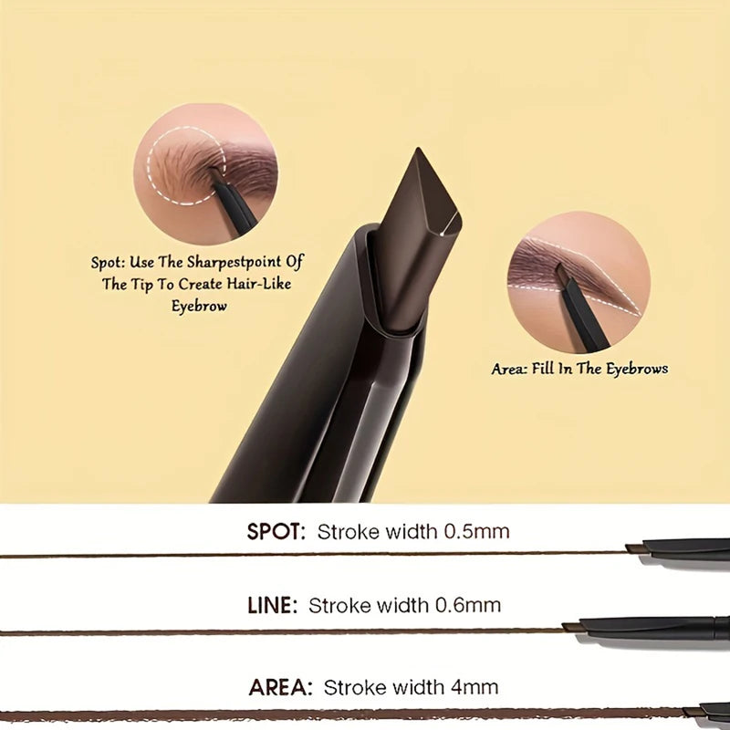 Waterproof Matte Eyebrow Pen with Dual-Head Design - Long-Lasting Brow Makeup