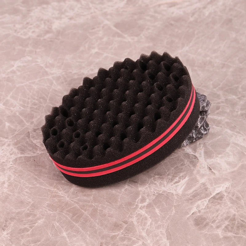 Double-Sided Magic Twist Hair Sponge for Curly & Wave Styling - Oval Dual-Use Hairbrush