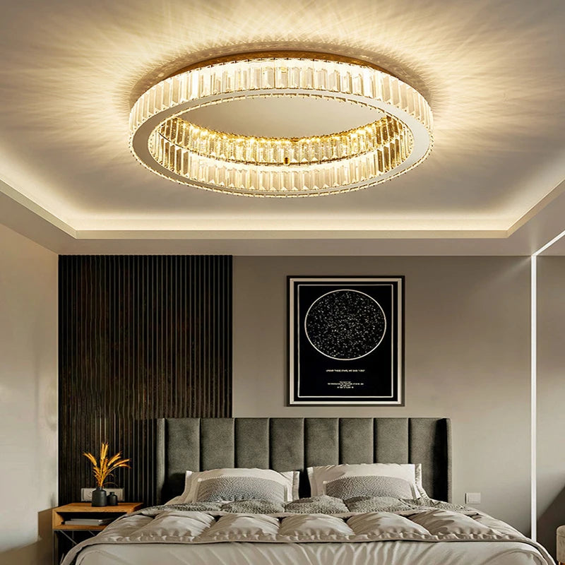 Modern Crystal LED Ceiling Lights for Living Room Dining Room Bedroom