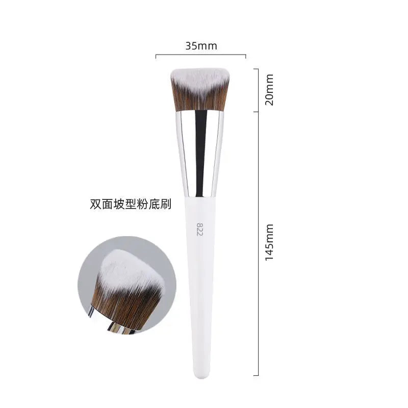 14pcs Makeup Brush Set with Powder Blush Highlight Concealer Eyebrow Tools - Multiple Handle Colors