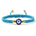 Men's Woven Fatima Hamsa Hand Bracelet with Evil Eye Charm - Unisex Spiritual Jewelry