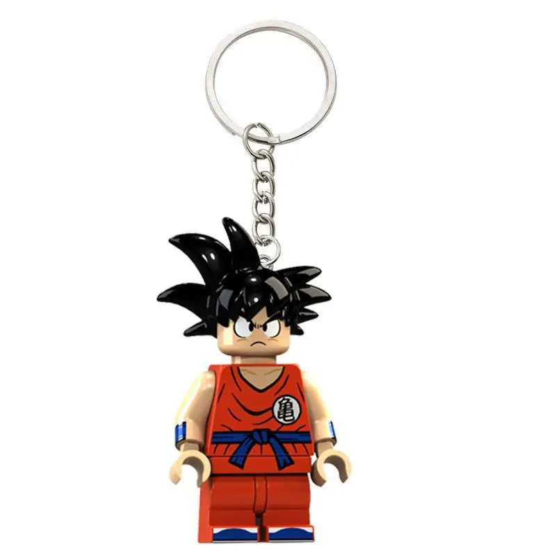 Dragon Ball Son Goku Keychain Anime Figure - Car, Backpack & Jewelry Pendant, Multiple Colors