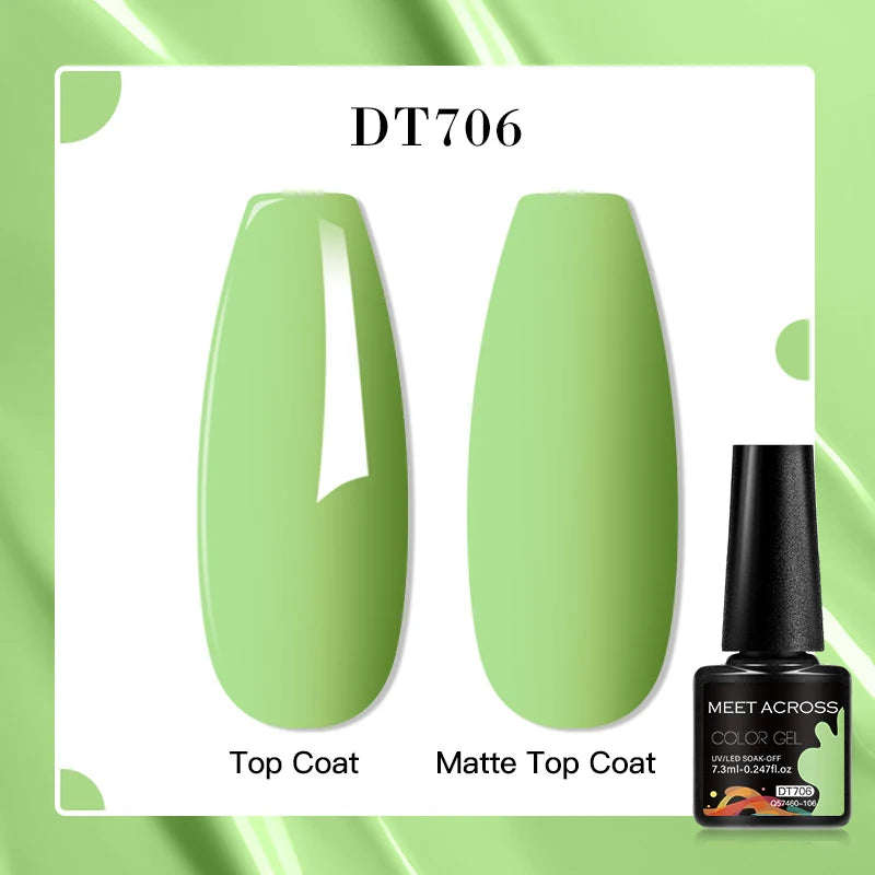 7.3ml Gel Nail Polish Set - Glitter UV Semi-Permanent for Manicure