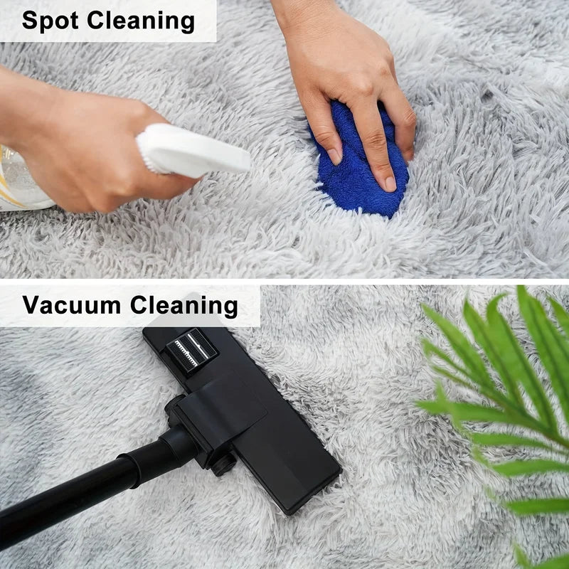 Tie-Dye Plush Area Rug for Living Room and Bedroom Non-Slip Shag Carpet
