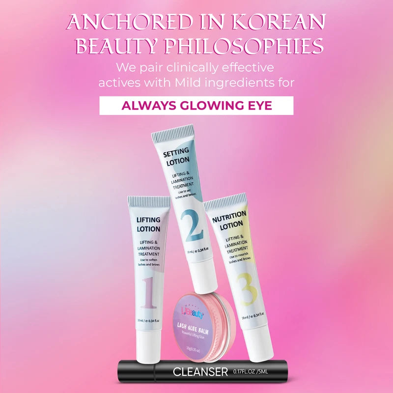 Lash Lift Kit with Lash Glue & Balm for Eyelash & Brow Lamination - Lasts 4-6 Weeks
