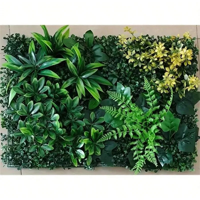 Artificial Green Wall Panels Faux Jungle Grass Decor for Garden & Outdoor Spaces