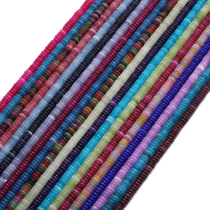6x2mm Multi-Color Tourmaline Apatite Amethyst Garnet Jade Bead Set for Jewelry Making