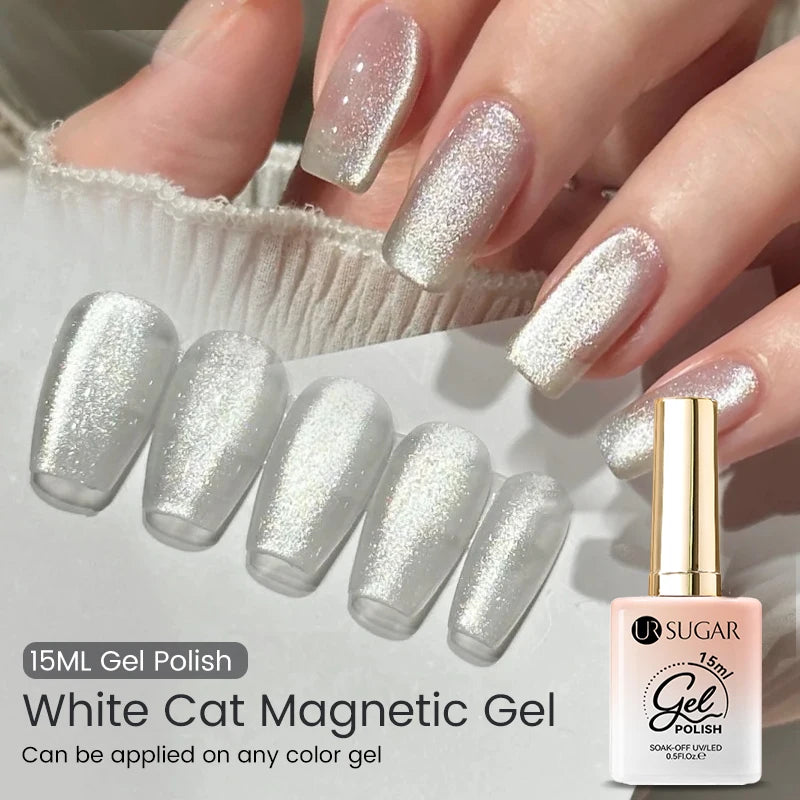 15ml Magnetic Glitter Gel Nail Polish - UV & LED Light Compatible, Semi-Permanent