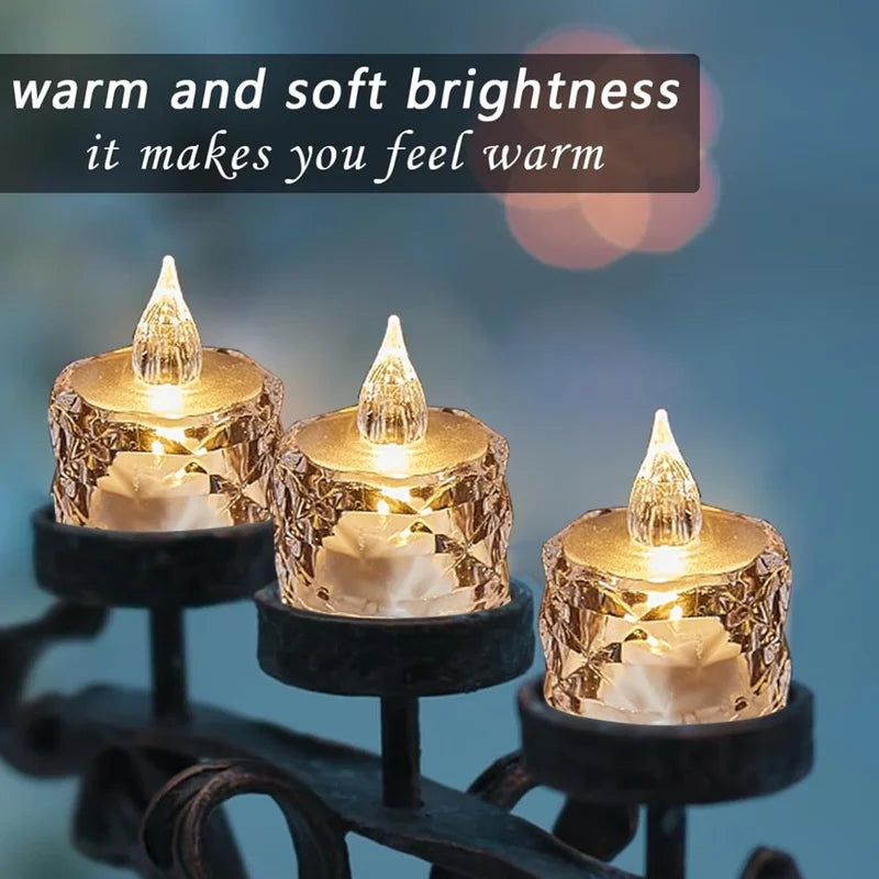 4-24Pc Flameless LED Candles with Realistic Flame for Home Holiday Wedding Decor