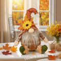 Rustic Fall Harvest Scarecrow Wall Decor with Plaid & Sunflower Accents