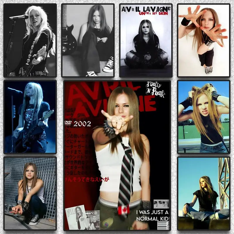 Artistic Avril Lavigne Poster Wall Decor for Bedroom & Living Room - Premium Canvas