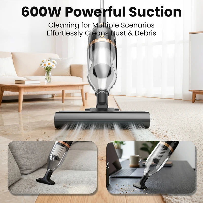 Corded Handheld & Stick Vacuum Cleaner 20Kpa 600W Powerful Suction
